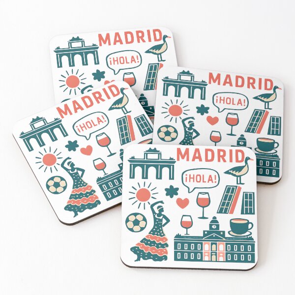Item preview, Colorful Madrid Spain Travel Icons designed and sold by Gaby112703.