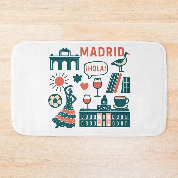 Item preview, Colorful Madrid Spain Travel Icons designed and sold by Gaby112703.