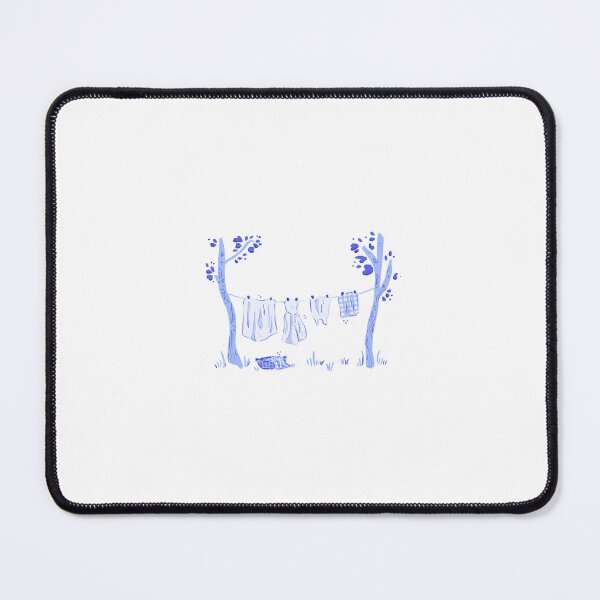 Item preview, Clothes line with vichy patterned clothes, country landscape  designed and sold by rizdrawings.