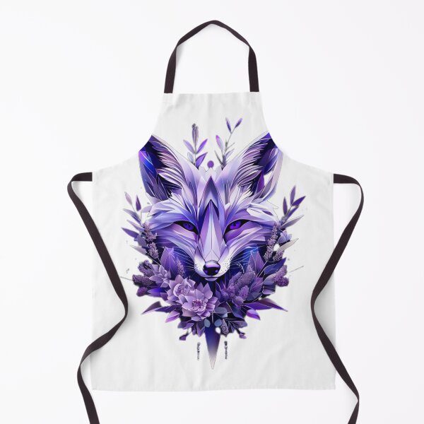Item preview, Violet Fox – Purple Polygonal Fox with Realistic Floral Accents designed and sold by Naturalite19.