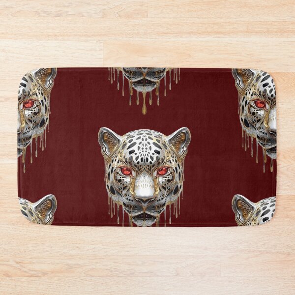 Item preview, Futuristic Silver Leopard Emerging From Liquid Golden Streams designed and sold by Kony83.