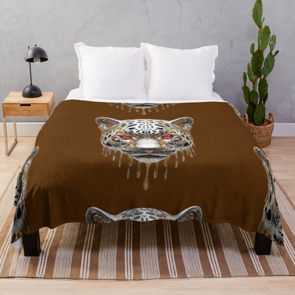 Item preview, Futuristic Silver Leopard Emerging From Liquid Golden Streams designed and sold by Kony83.