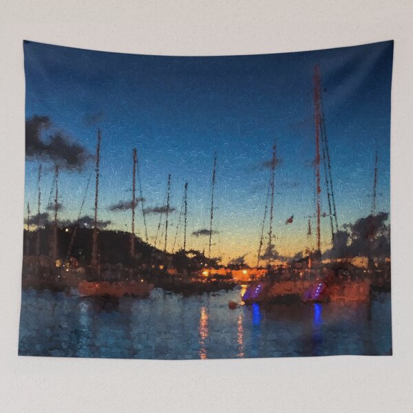 Item preview, Gustavia, St. Barts Harbor Impressions designed and sold by Georgia Mizuleva.
