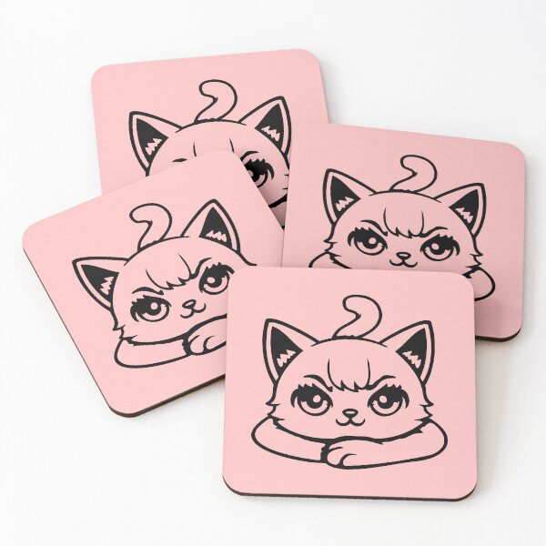 Item preview, Mischievous Cat Kitten Resting Paws Determined Stare Cute designed and sold by shirt-o-mat.