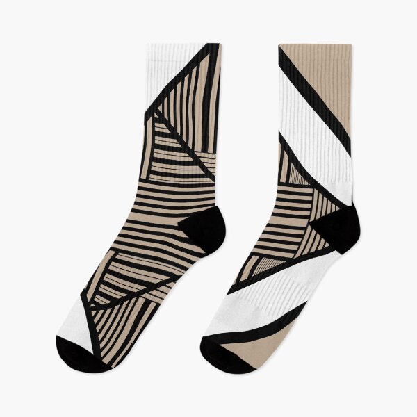 Item preview, Triangle stripes 2 in Taupe, Black, and White designed and sold by LAEC-Shop.