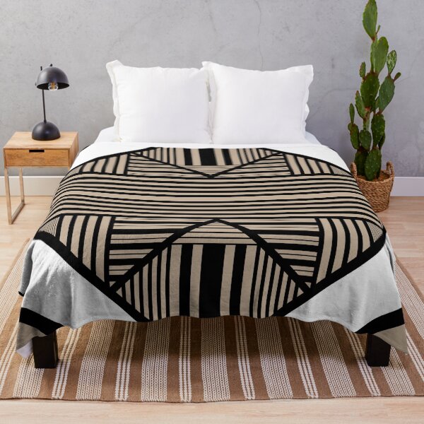 Item preview, Triangle stripes 2 in Taupe, Black, and White designed and sold by LAEC-Shop.