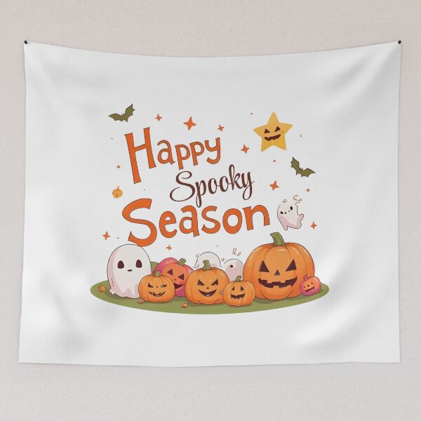 Item preview, Happy Spooky Season – Cute Ghosts & Pumpkins Kawaii designed and sold by Dream Magic Co.