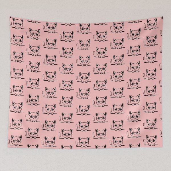 Item preview, Sassy Cat Kitten Peeking Over Edge Determined Stare Cute designed and sold by shirt-o-mat.
