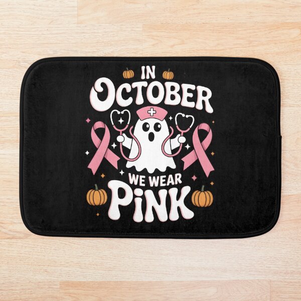 Artikelvorschau, Im Oktober tragen wir Pink Nurse Ghost Halloween 2025 entworfen und verkauft von Avenius Graphics.