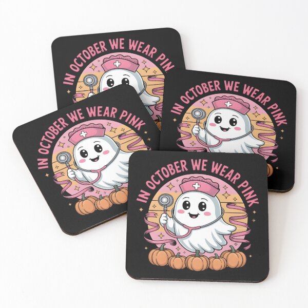 Item preview, October We Wear Pink Nurse Ghost Halloween 2025 designed and sold by Avenius Graphics.