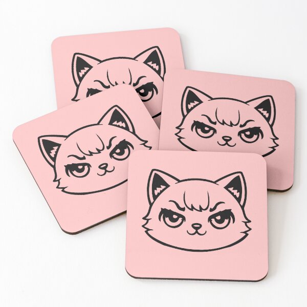 Item preview, Sassy Kitten Head Angry Grumpy Mood Angry Mad designed and sold by shirt-o-mat.