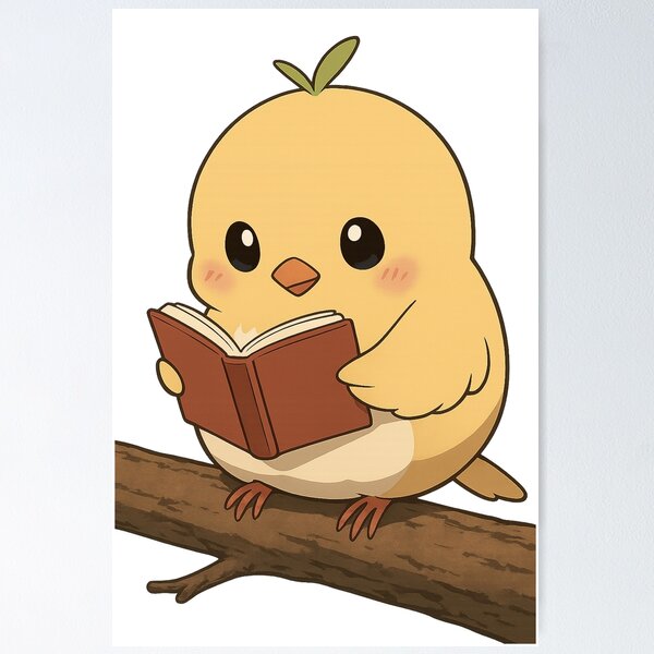 Artikelvorschau, Ein süßer Vogel, der ein Buch liest entworfen und verkauft von OhUTees.
