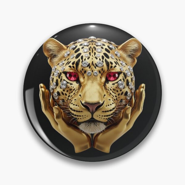 Item preview, Luxury Golden Leopard With Ruby Eyes And Silver Spots designed and sold by Kony83.