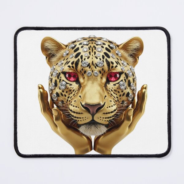 Item preview, Luxury Golden Leopard With Ruby Eyes And Silver Spots designed and sold by Kony83.