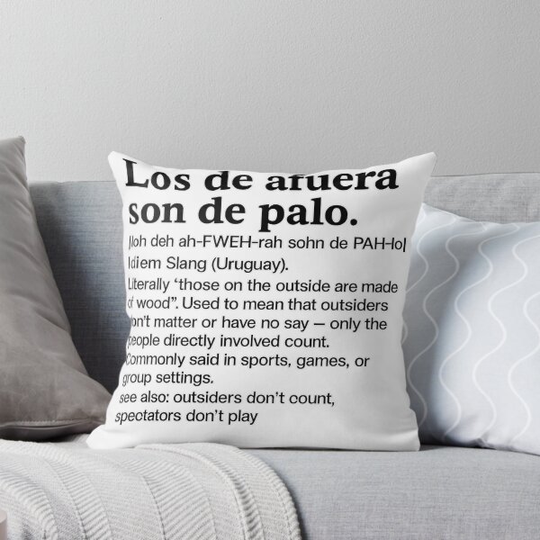 Item preview, Those outside are made of wood – Uruguayan Idiom Definition designed and sold by CapyToon.