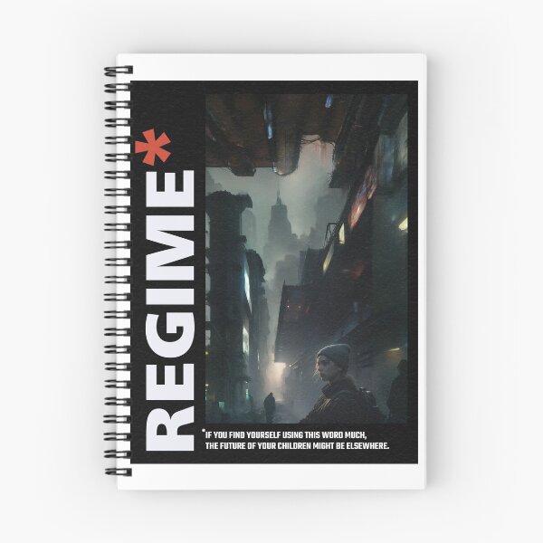 Item preview, Regime*: Dystopian Warning Poster Design designed and sold by Monkey Chéri Studio.