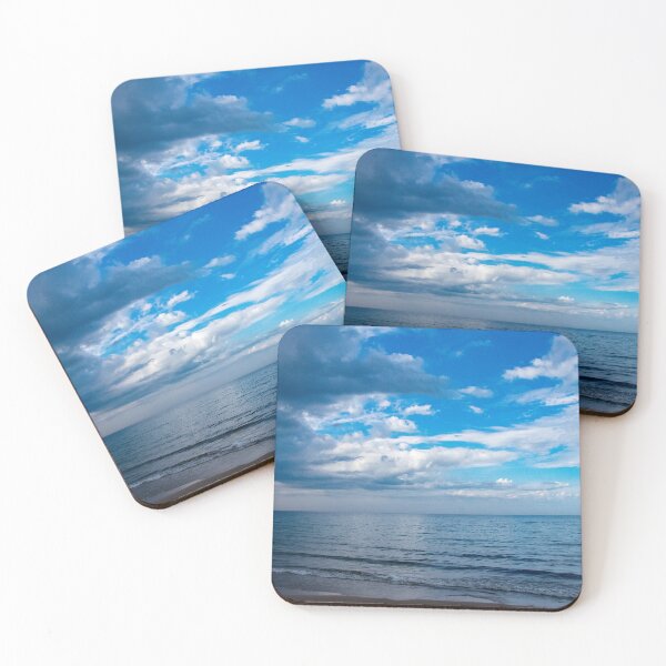 Item preview, Clouds fighting the blue sky over the water designed and sold by KillNFuel.