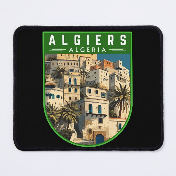 Item preview, Algiers in Algeria, Vintage Travel Art Badge designed and sold by MaateoDesign.