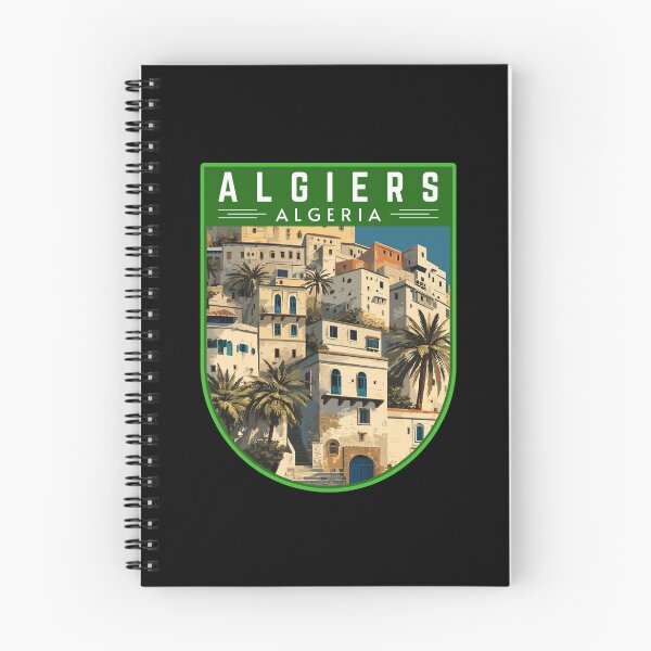 Item preview, Algiers in Algeria, Vintage Travel Art Badge designed and sold by MaateoDesign.