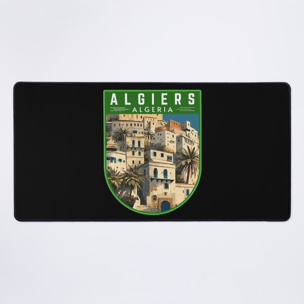 Artikelvorschau, Algier in Algerien, Vintage Reisekunst-Abzeichen entworfen und verkauft von MaateoDesign.