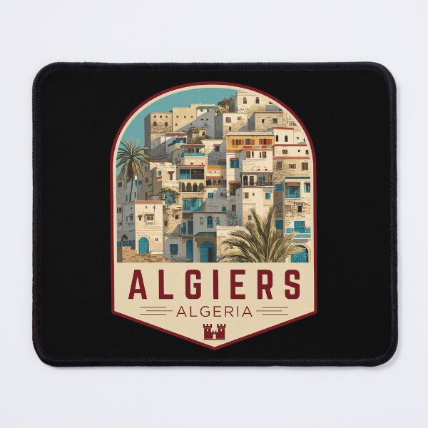 Item preview, Algiers in Algeria, Vintage Travel Art Badge designed and sold by MaateoDesign.