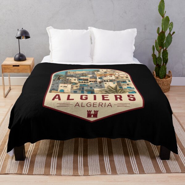 Item preview, Algiers in Algeria, Vintage Travel Art Badge designed and sold by MaateoDesign.