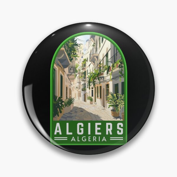 Item preview, Algiers in Algeria, Vintage Travel Art Emblem designed and sold by MaateoDesign.