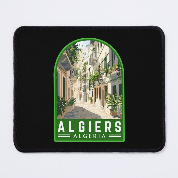 Item preview, Algiers in Algeria, Vintage Travel Art Emblem designed and sold by MaateoDesign.