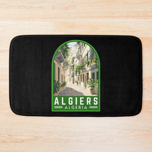 Item preview, Algiers in Algeria, Vintage Travel Art Emblem designed and sold by MaateoDesign.