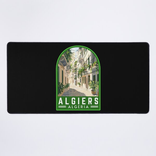 Item preview, Algiers in Algeria, Vintage Travel Art Emblem designed and sold by MaateoDesign.