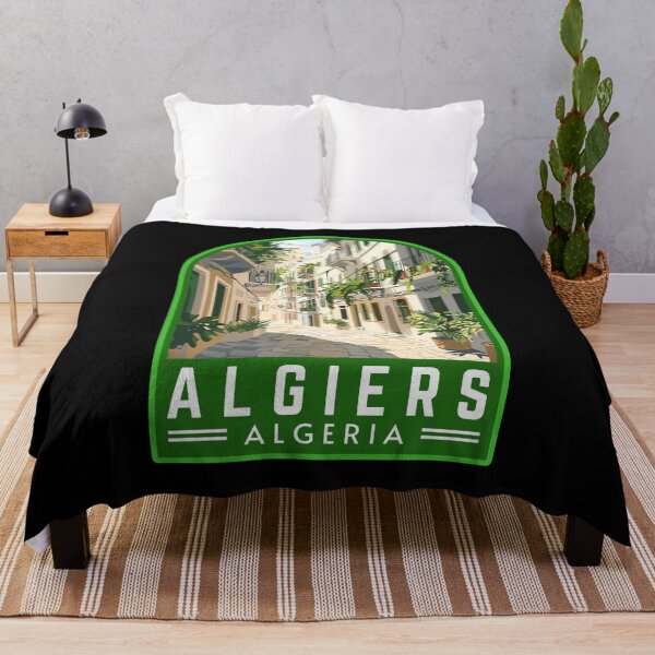 Item preview, Algiers in Algeria, Vintage Travel Art Emblem designed and sold by MaateoDesign.