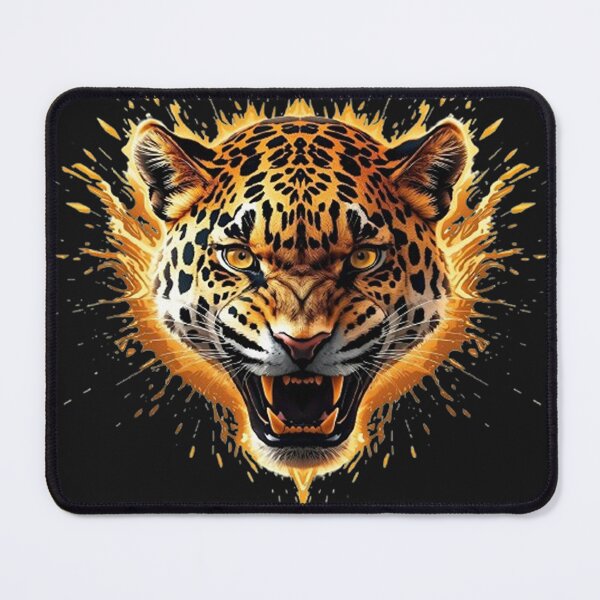 Item preview, Fiery Golden Leopard Igniting Flames Of Wild Power designed and sold by Kony83.