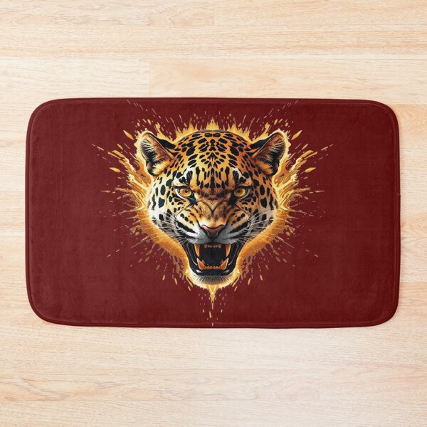 Item preview, Fiery Golden Leopard Igniting Flames Of Wild Power designed and sold by Kony83.