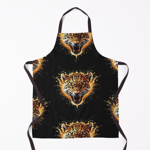 Item preview, Fiery Golden Leopard Igniting Flames Of Wild Power designed and sold by Kony83.