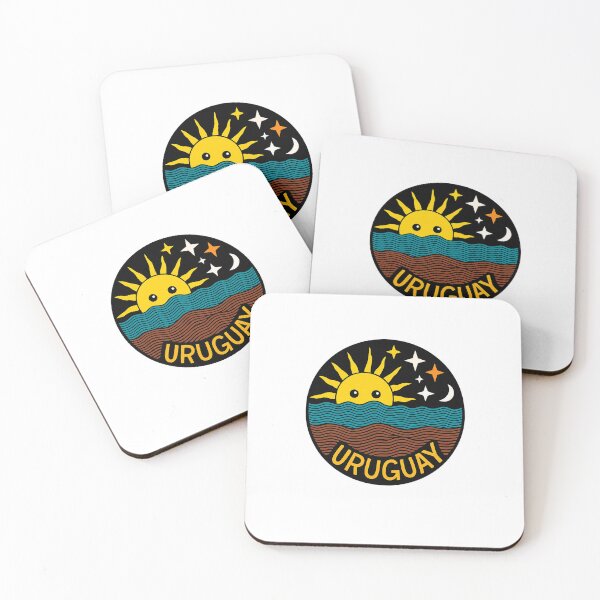 Item preview, Uruguay Retro Sun & Waves Emblem designed and sold by CapyToon.