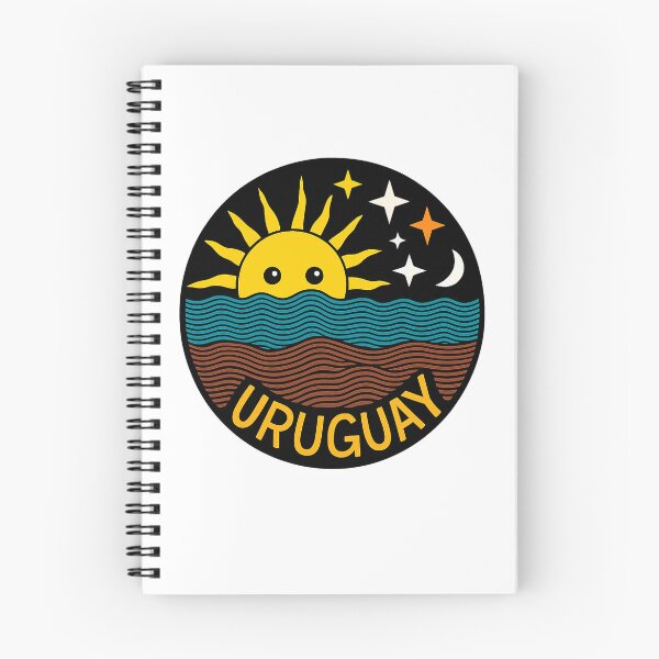Artikelvorschau, Uruguay Retro Sonne & Wellen Emblem entworfen und verkauft von CapyToon.