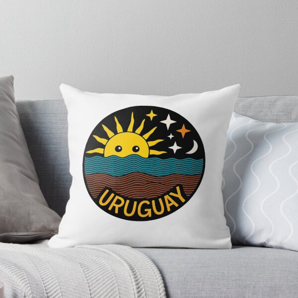Item preview, Uruguay Retro Sun & Waves Emblem designed and sold by CapyToon.