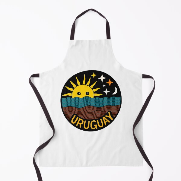 Item preview, Uruguay Retro Sun & Waves Emblem designed and sold by CapyToon.
