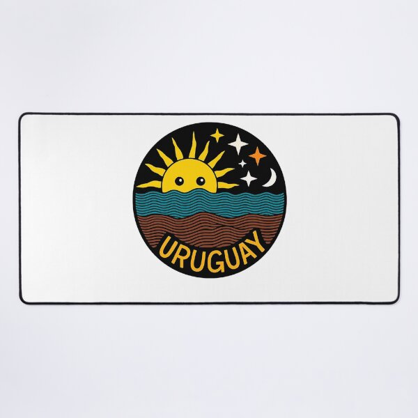 Item preview, Uruguay Retro Sun & Waves Emblem designed and sold by CapyToon.