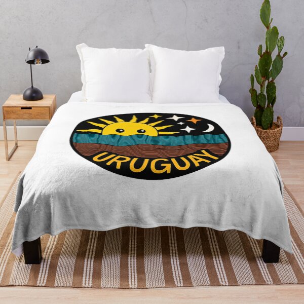Item preview, Uruguay Retro Sun & Waves Emblem designed and sold by CapyToon.