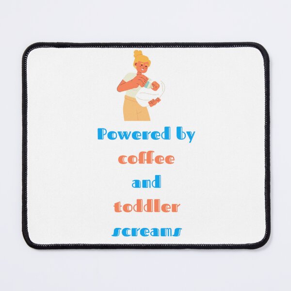 Item preview, Powered by coffee and toddler screams- Humorus T-shirt 2 designed and sold by Giota29.
