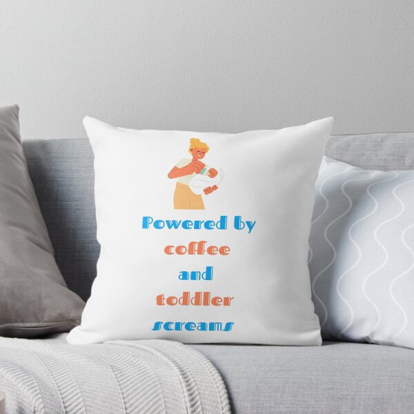 Item preview, Powered by coffee and toddler screams- Humorus T-shirt 2 designed and sold by Giota29.