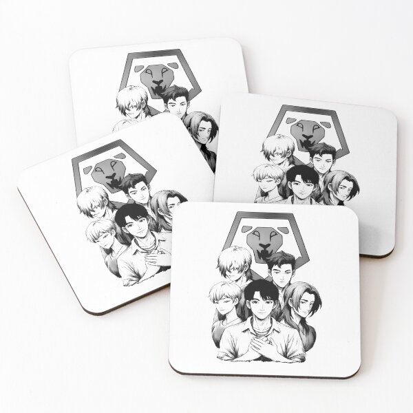 Item preview, Cute Saja Boys illustration with logo (black and white ver) designed and sold by Moonshroomarts.