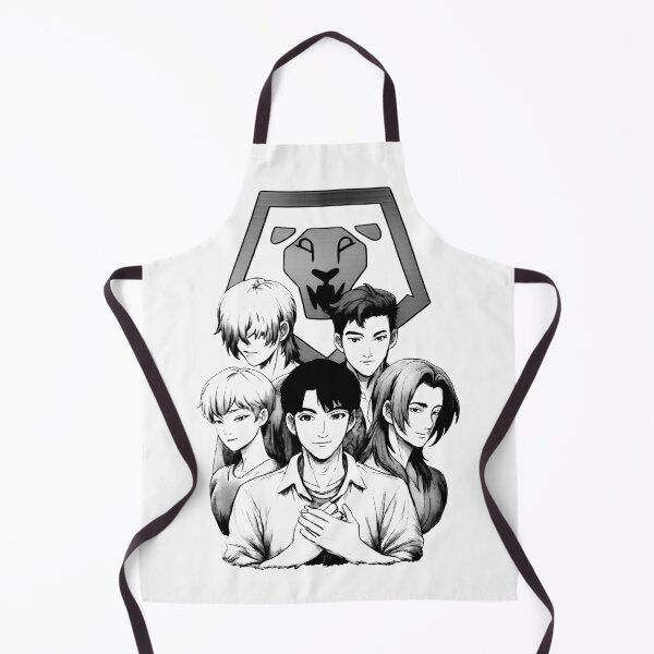 Item preview, Cute Saja Boys illustration with logo (black and white ver) designed and sold by Moonshroomarts.