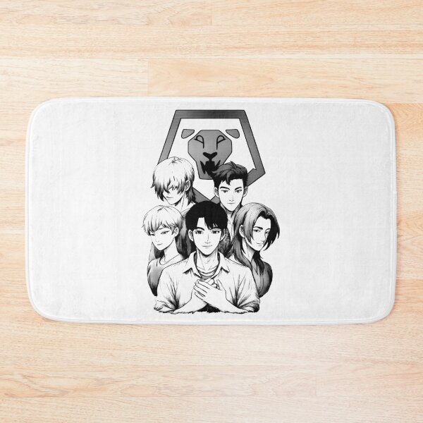 Item preview, Cute Saja Boys illustration with logo (black and white ver) designed and sold by Moonshroomarts.