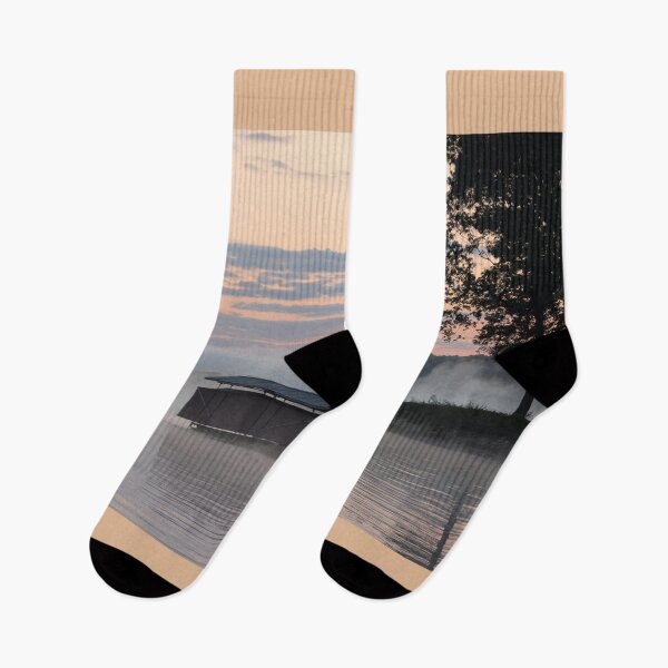 Item preview, Misty Morning on the Lake designed and sold by NoRagetsArt.
