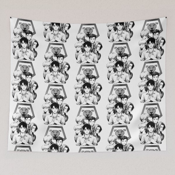 Item preview, Cute Saja Boys illustration with logo (black and white ver) designed and sold by Moonshroomarts.