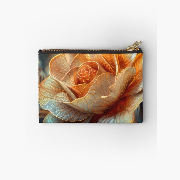 Item preview, Golden Rose on Dark Teal Background – Vibrant Fantasy Floral Art designed and sold by MargaretWiktor.