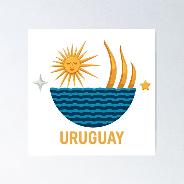 Item preview, Uruguay National Symbol Inspired Design – Sun and Waves designed and sold by CapyToon.