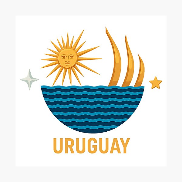 Item preview, Uruguay National Symbol Inspired Design – Sun and Waves designed and sold by CapyToon.